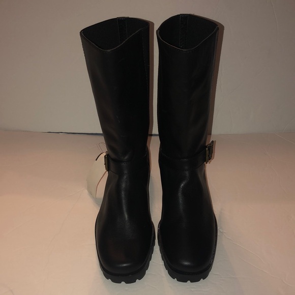 Lauren Ralph Lauren Shoes - Lauren Ralph Lauren Roselle Black Leather Riding Biker Boots in Womens Size 6B